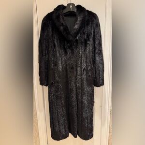 Elegant Black Fur Coat